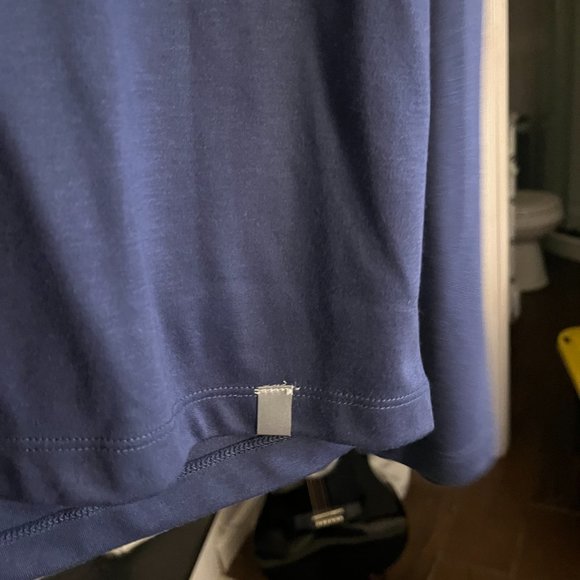 Alfani Large Navy Blue Pajama Long Sleeve Shirt - Picture 5 of 10